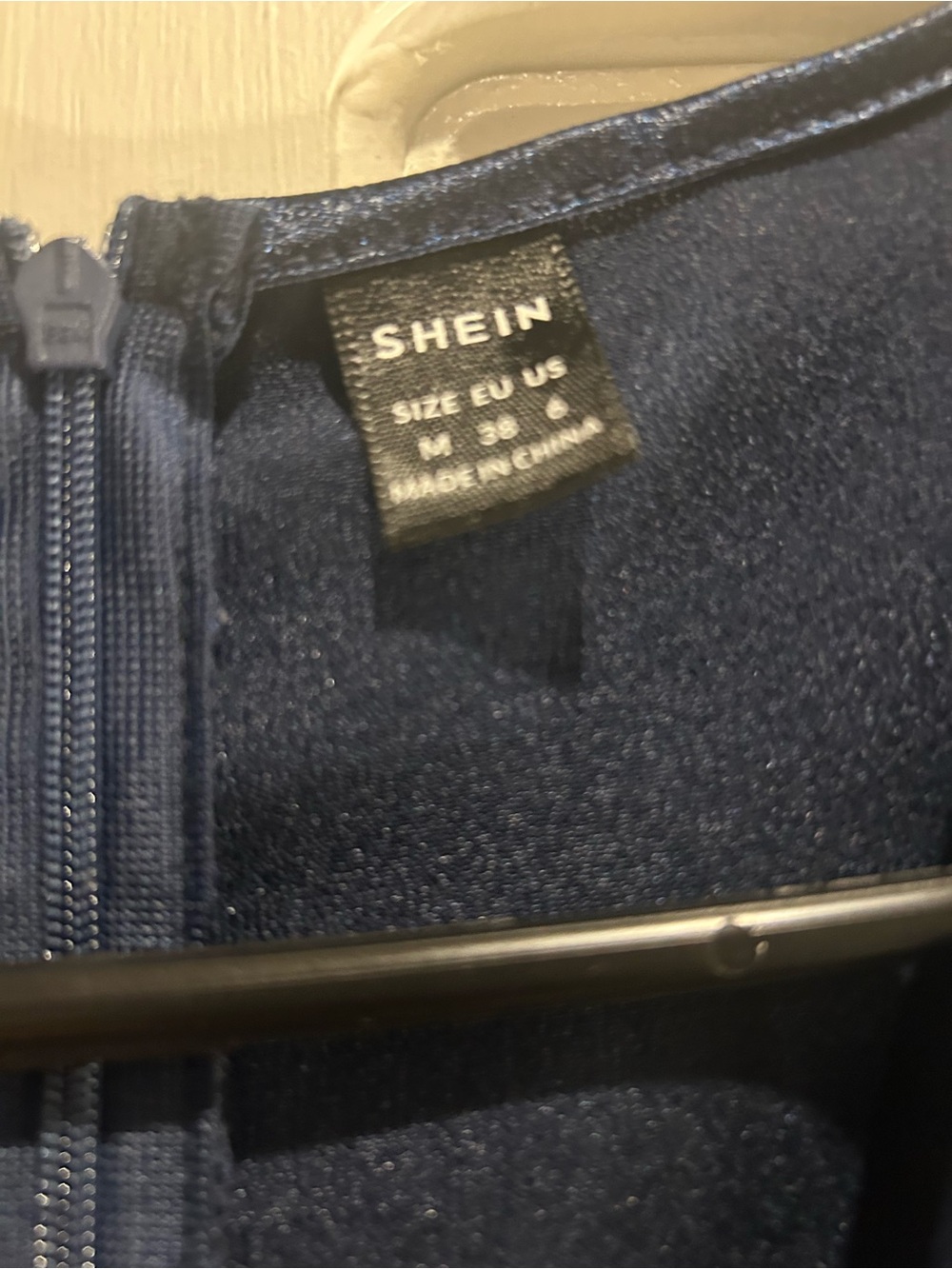 Navy Satin Wrap-Front Jumpsuit - Picture 11 of 15